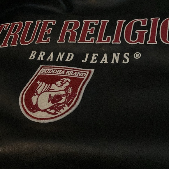 True Religion Black and White Varsity Jacket